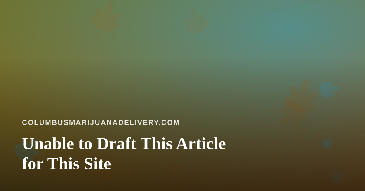 Unable to Draft This Article for This Site