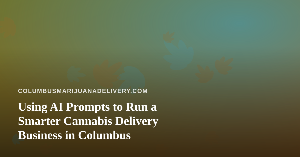Using AI Prompts to Run a Smarter Cannabis Delivery Business in Columbus
